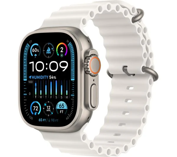 Apple Watch Ultra 2 GPS + Cellular Titanium 49MM White Ocean Band - Pristine