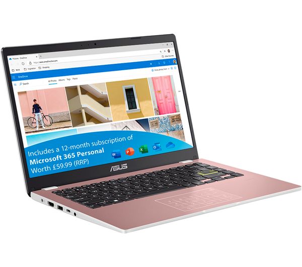 ASUS E410MA 14" Laptop - Intel® Celeron®, 64 GB EMMC, Rose Gold - Good