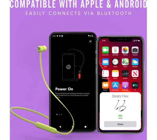 BEATS Flex Wireless Bluetooth Earphones - Citrus Yellow - Image 8