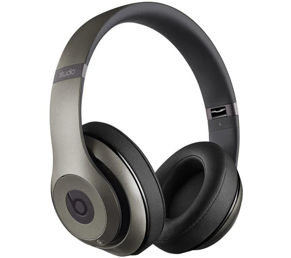 BEATS Studio 2.0 Wireless Bluetooth Noise-Cancelling Headphones - Titanium - Good