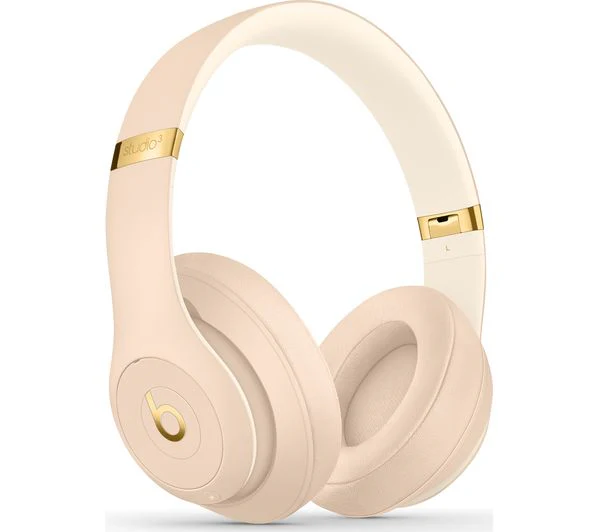 BEATS Studio 3 Wireless Bluetooth Noise-Cancelling Headphones - Desert Sand - Good