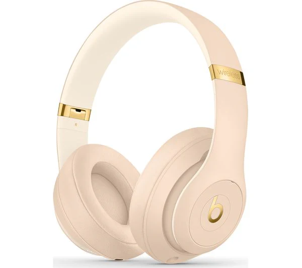 BEATS Studio 3 Wireless Bluetooth Noise-Cancelling Headphones - Desert Sand - Good - Image 2