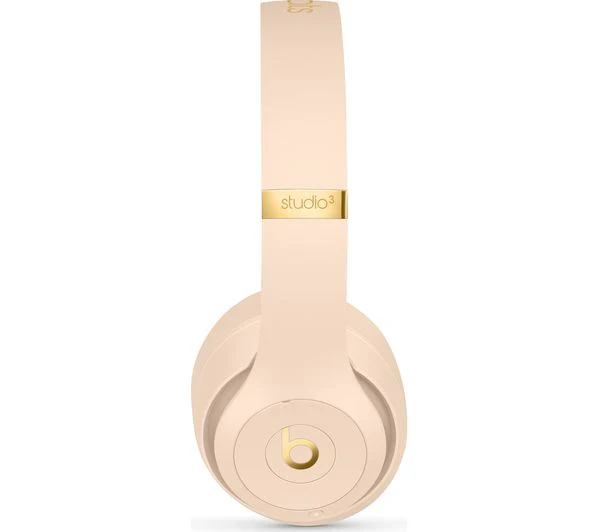 BEATS Studio 3 Wireless Bluetooth Noise-Cancelling Headphones - Desert Sand - Good - Image 4