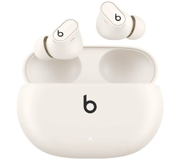 BEATS Studio Buds + Wireless Bluetooth Noise-Cancelling Earbuds - White - Pristine