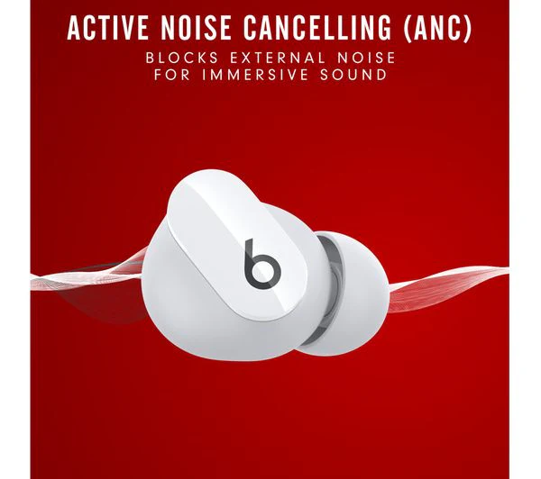 BEATS Studio Buds Wireless Bluetooth Noise-Cancelling Earbuds - White - Good - Image 10