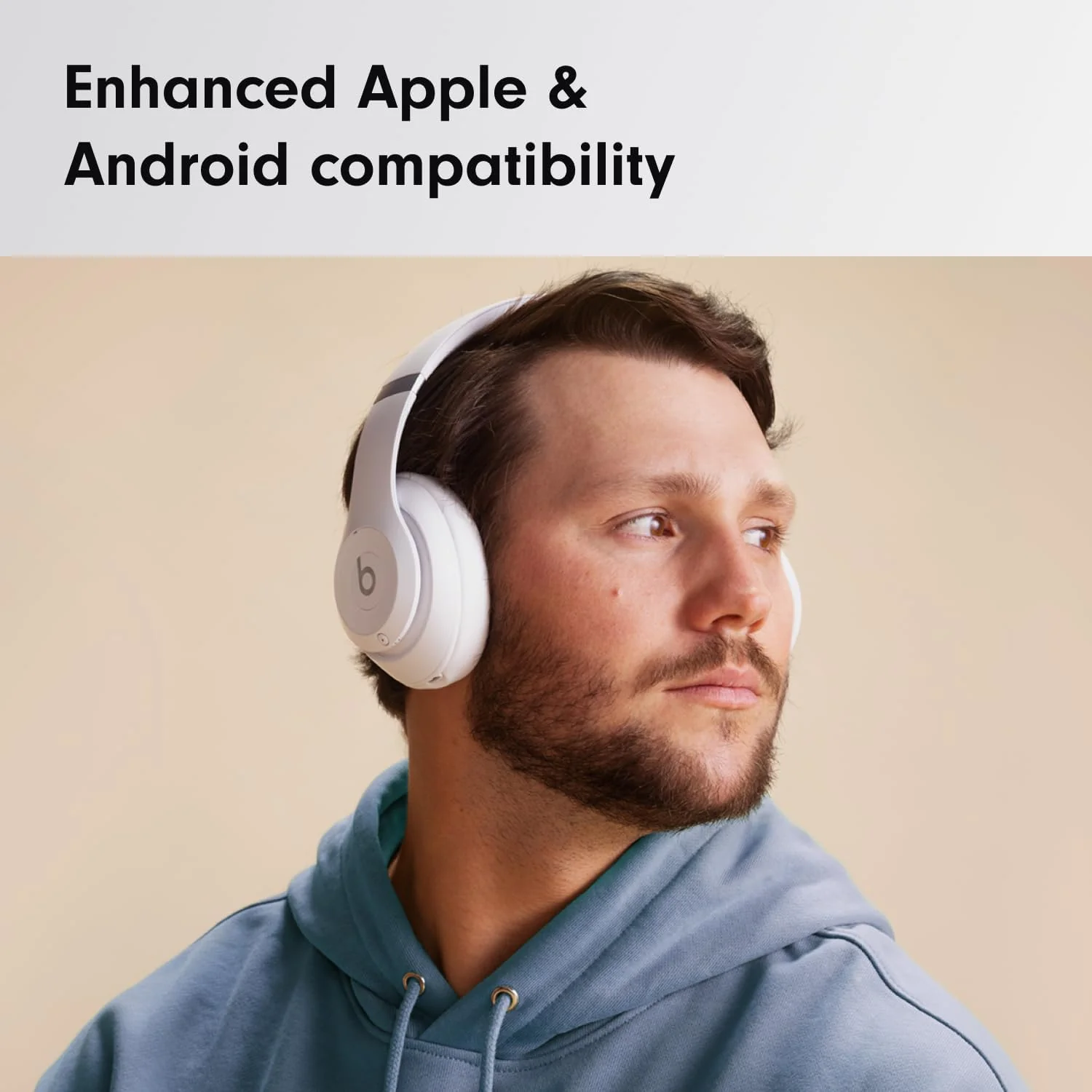 BEATS Studio Pro Wireless Bluetooth Noise-Cancelling Headphones - Matte White - Good - Image 5