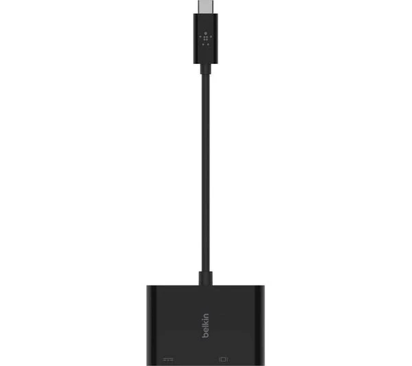 Belkin USB-C to VGA Adapter + Charge (Supports HD 1080p Video Resolution, 60W Passthrough Power for Connected Devices) MacBook Pro VGA Adapter - Image 3