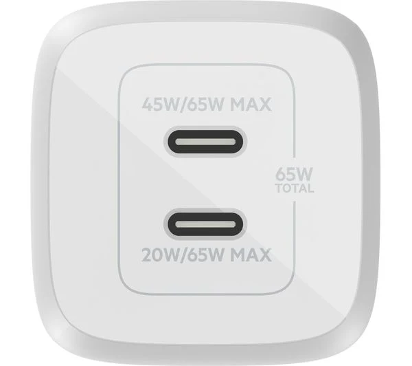 BELKIN WCA013myWH 65 W Dual USB Type-C Wall Charger - Image 2