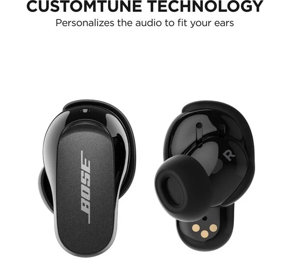 BOSE QuietComfort II Wireless Bluetooth Noise-Cancelling Earbuds - Triple Black - Good - Image 5