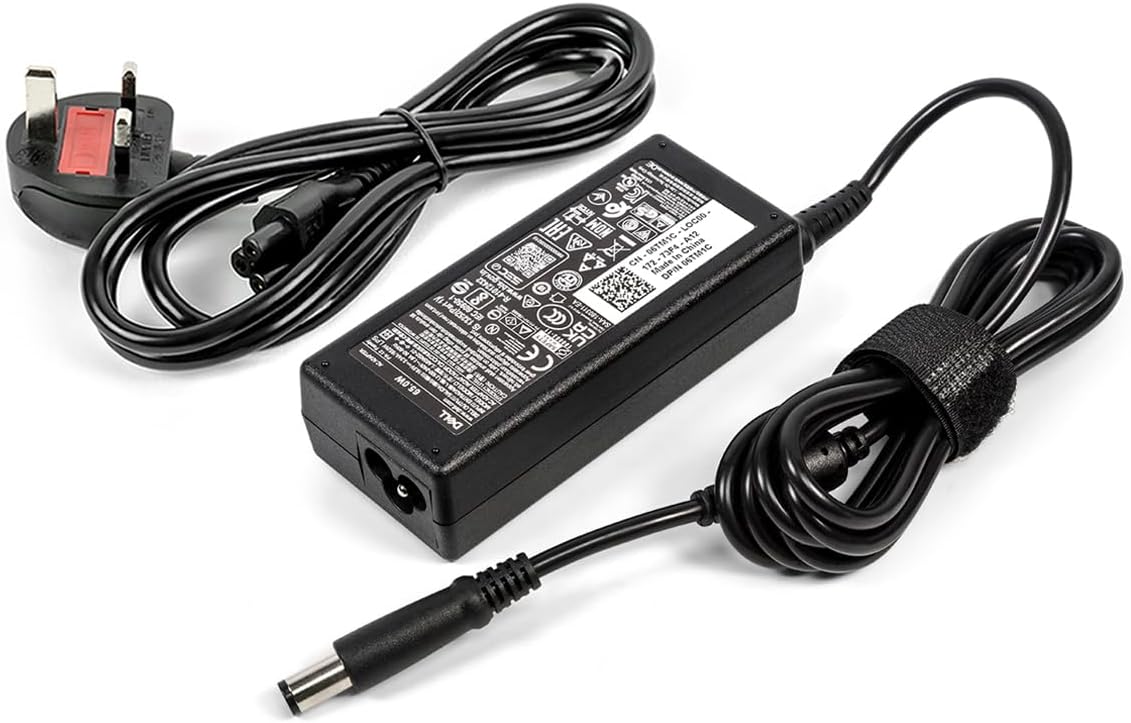 Dell 65W Laptop Charger 7.4mm Barrel Tip with Power Cord – Good