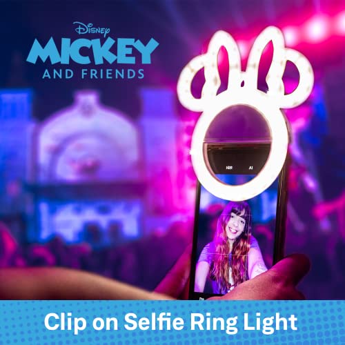 Disney Minnie Mouse Clip On Selfie Ring Light for Phone - Minnie Rechargeable LED Ring Light for iPhone and Other Devices- Minnie Mouse Small Ring Light - 3 Light Setting - Image 3