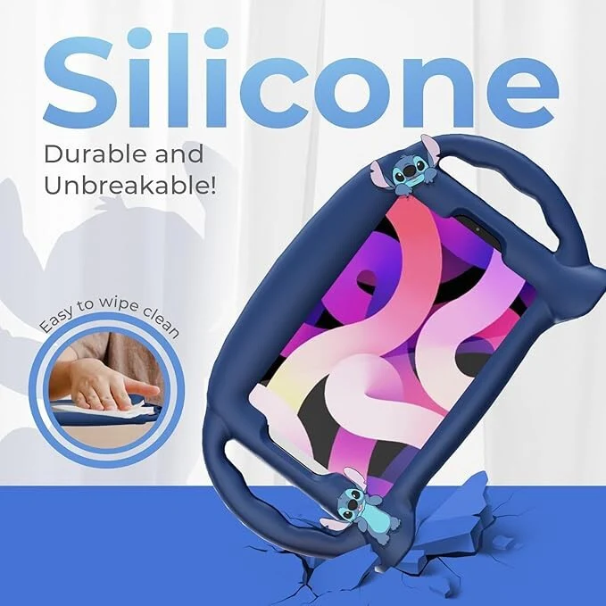Disney Stitch Silicone Tablets Case Blue Fit 7-8" Fit iPad Mini & Samsung Tab - Image 3