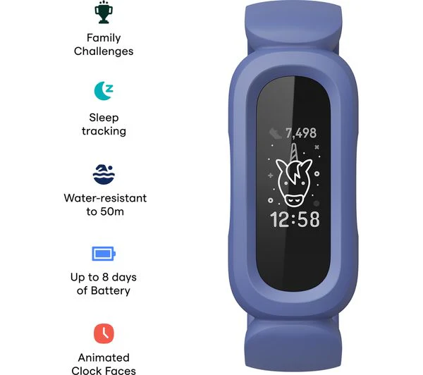 Fitbit Ace 3 Kid's Fitness Tracker – Blue & Green - Good - Image 2