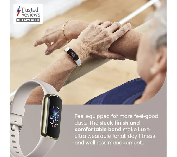 FITBIT Luxe Fitness Tracker - Lunar White & Soft Gold - Acceptable - Image 2