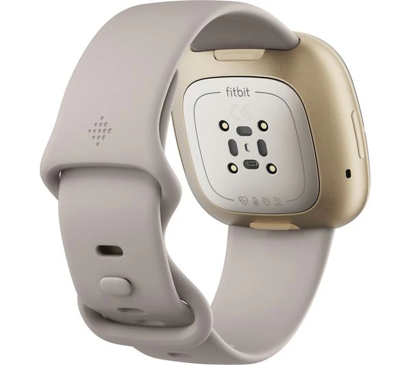 FITBIT Sense Smart Watch with Alexa & Google Assistant - Lunar White & Soft Gold - Acceptable (SCREEN POOR) - Image 3