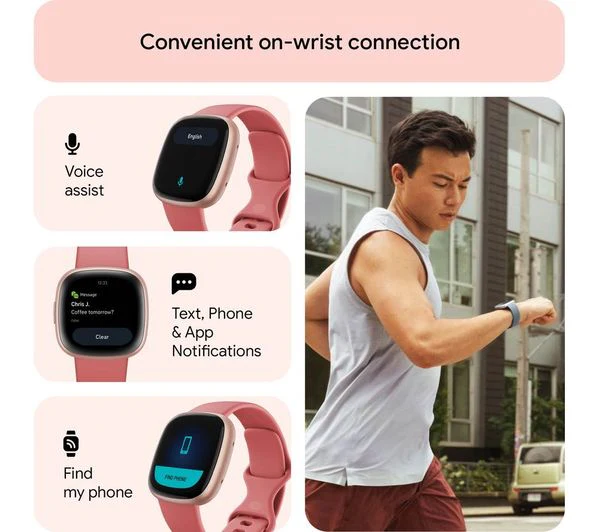 FITBIT Versa 4 Smart Watch - Pink Sand & Copper Rose - Acceptable - Image 7