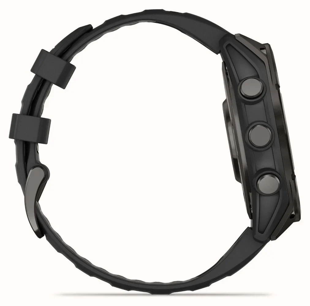 Garmin fēnix 8 AMOLED Sapphire GPS Smartwatch, 43mm Carbon Grey DLC Titanium Case with Black/Pebble Grey Silicone Strap - Good - Image 7