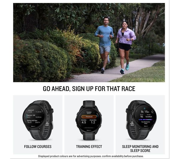 GARMIN Forerunner 165 Sports Watch - Black, 43 mm - Pristine - Image 14