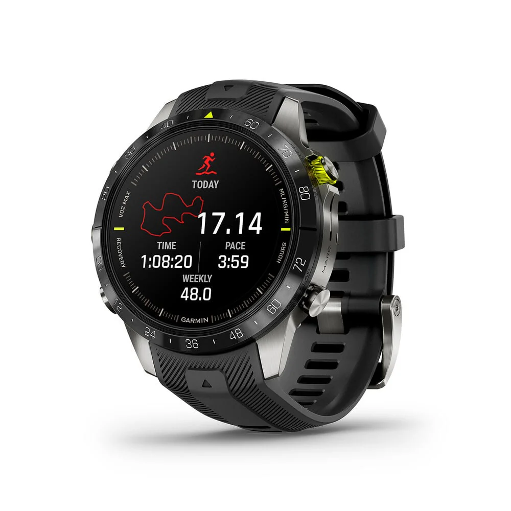 Garmin MARQ Athlete Gen 2 46mm Titanium Smartwatch Black Rubber Strap - Good - Image 3