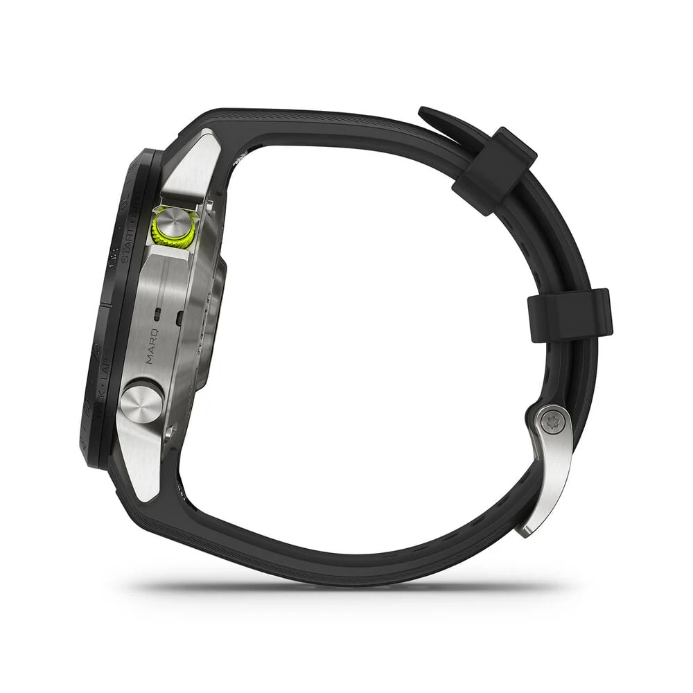 Garmin MARQ Athlete Gen 2 46mm Titanium Smartwatch Black Rubber Strap - Good - Image 6