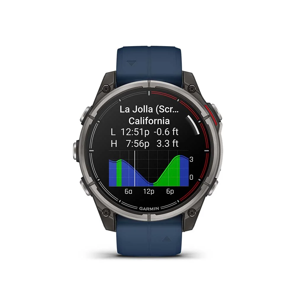 Garmin Quatix 8 AMOLED Titanium & Blue 47MM Smart Watch - Pristine - Image 4