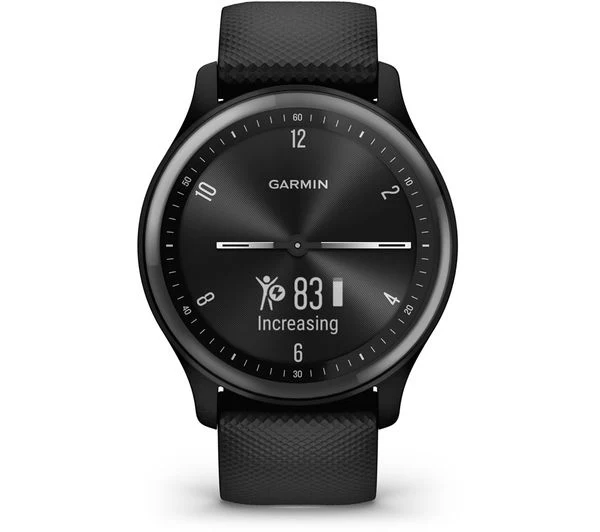 Garmin vívomove Sport Hybrid Smartwatch – Black Silicone Strap – Good - Image 8