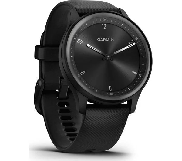 Garmin vívomove Sport Hybrid Smartwatch – Black Silicone Strap – Good - Image 9