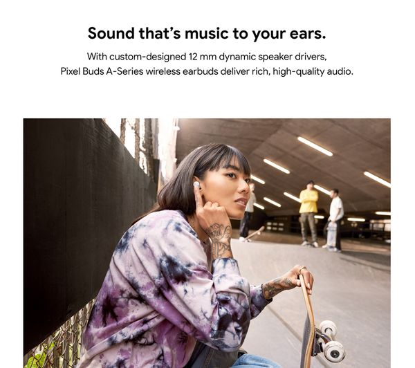 GOOGLE Pixel Buds A-Series Wireless Bluetooth Earphones - Clearly White - Good - Image 6