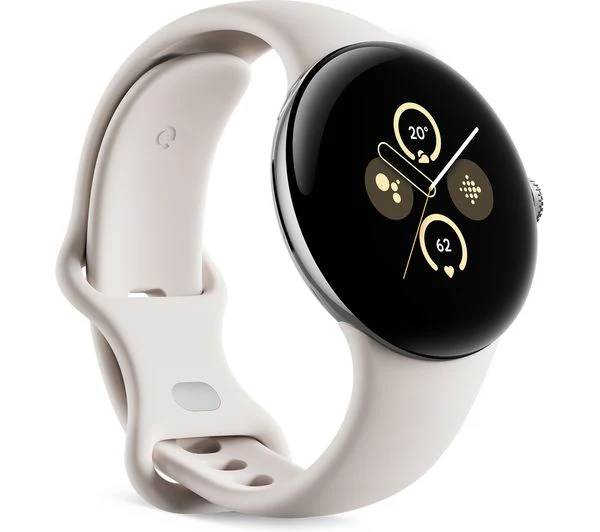 GOOGLE Pixel Watch 2 4G with Google Assistant - Silver, Porcelain Strap - Very Good - Image 3