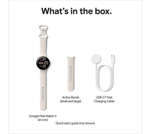 GOOGLE Pixel Watch 3 WiFi - Champagne Gold, Hazel Band, 41mm - Very Good - Image 11