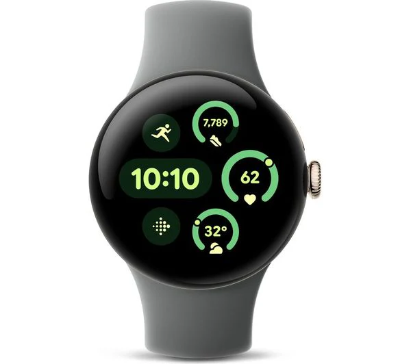 GOOGLE Pixel Watch 3 WiFi - Champagne Gold, Hazel Band, 41mm - Very Good - Image 2