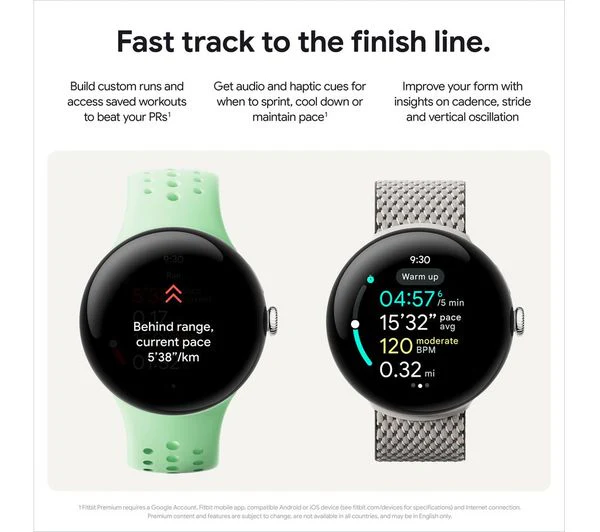 GOOGLE Pixel Watch 3 4G LTE - Silver, Porcelain Band, 45mm - Very Good - Image 12