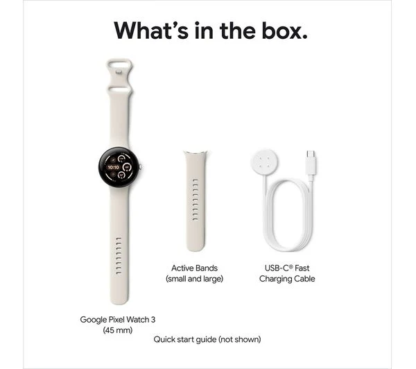 GOOGLE Pixel Watch 3 4G LTE - Silver, Porcelain Band, 45mm - Very Good - Image 14