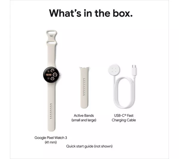 GOOGLE Pixel Watch 3 WiFi - Black, Obsidian Band, 41mm - Pristine - Image 5