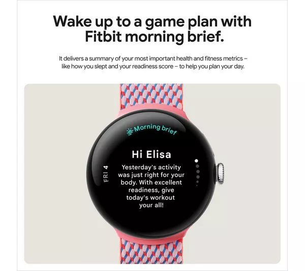 GOOGLE Pixel Watch 3 WiFi - Black, Obsidian Band, 41mm - Pristine - Image 8