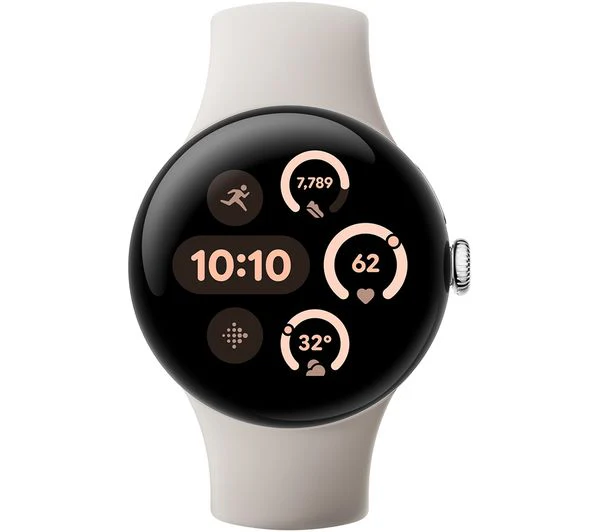 GOOGLE Pixel Watch 3 WiFi - Silver, Porcelain Band, 41mm - Pristine - Image 2