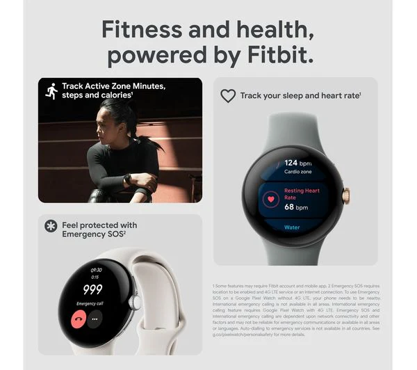 GOOGLE Pixel Watch - Gold, White Strap - Good - Image 4