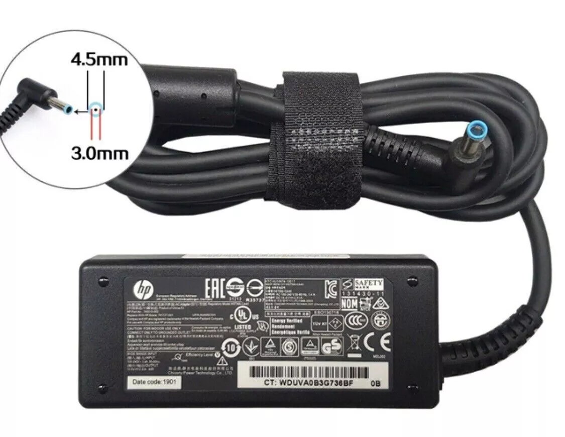 HP 45W Laptop Charger 4.5mm Blue Tip Genuine AC Adapter – Good - Image 2