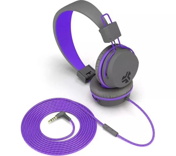 JLab JBuddies Kids Headphones - Grey/ Purple - Image 4