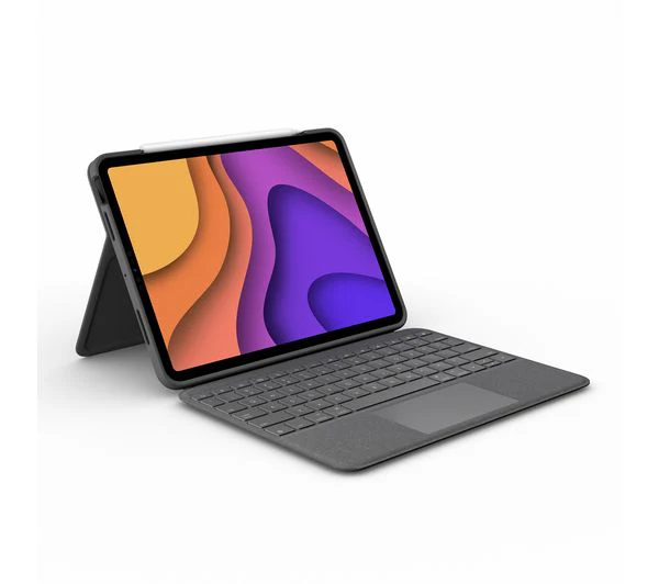 LOGITECH Folio Touch 11" iPad Air (M2 & M3) Keyboard Case - Grey - Pristine