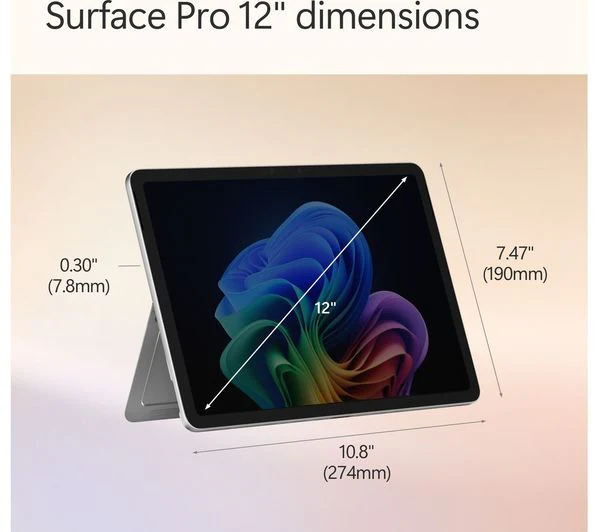 MICROSOFT 12" Surface Pro, Copilot+ PC - Snapdragon X Plus, 16GB RAM, 256GB SSD, Platinum - Pristine - Image 4