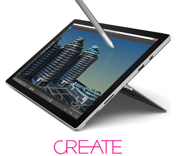 Microsoft Surface Pro 4 12.3" - Intel Core i5 - 8GB RAM - 256GB SSD - Silver - Good