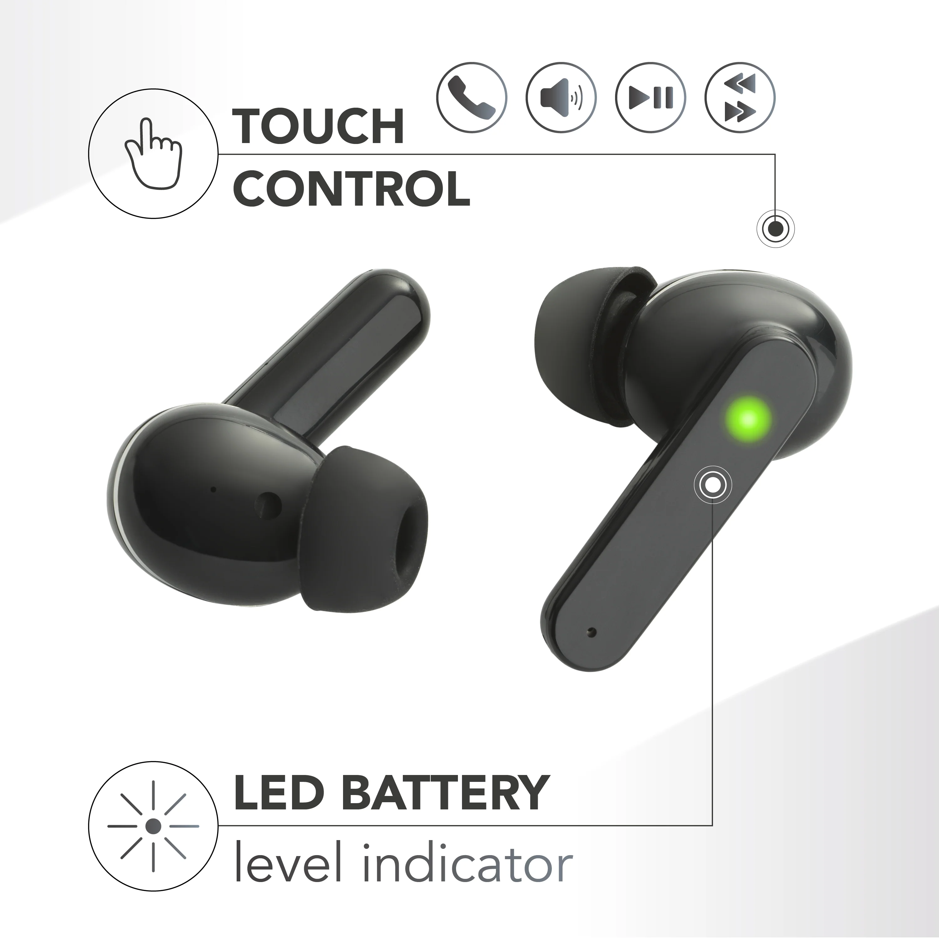 Music Sound Fancy TWS Bluetooth in-ear headset in various patterns and colours - Image 4