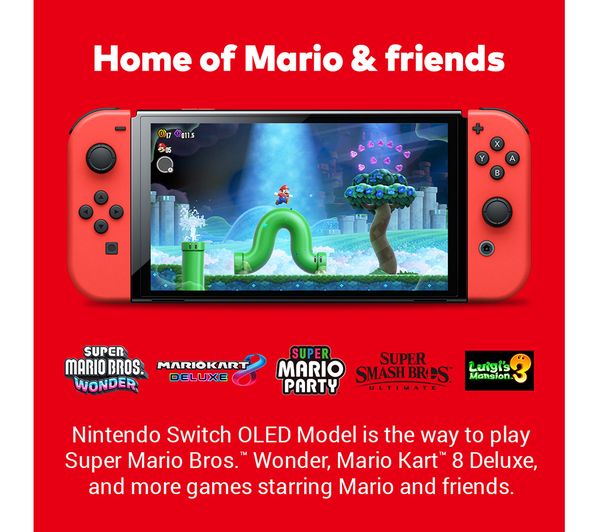 NINTENDO Switch OLED - Mario Red Edition - Good - Image 7