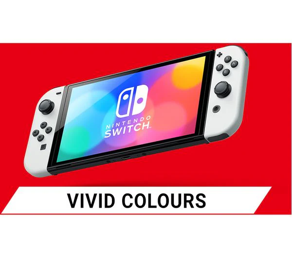 NINTENDO Switch OLED - Neon Red & Blue - Very Good - Image 3