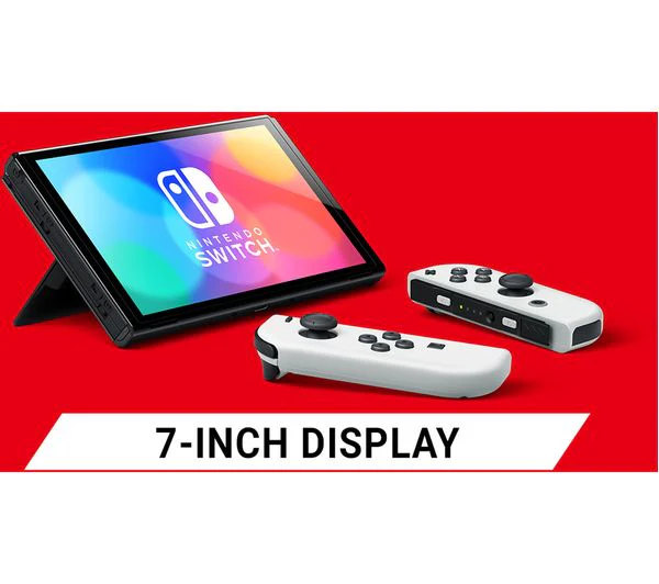 NINTENDO Switch OLED - Neon Red & Blue - Very Good - Image 4