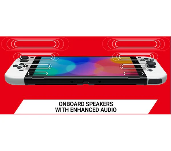 NINTENDO Switch OLED - Neon Red & Blue - Very Good - Image 6