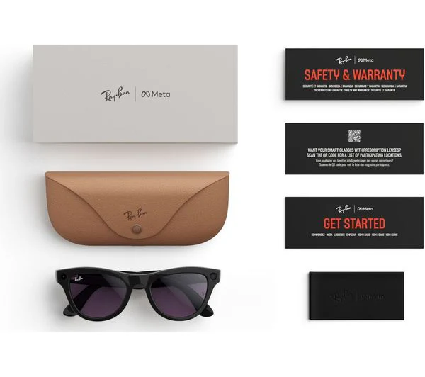 RAY-BAN Meta Skyler Glasses - Shiny Black, Clear to Amethyst Transitions - Pristine - Image 8