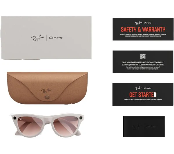 Ray-Ban Meta Skyler Glasses – Shiny Chalk Gray – Good - Image 7