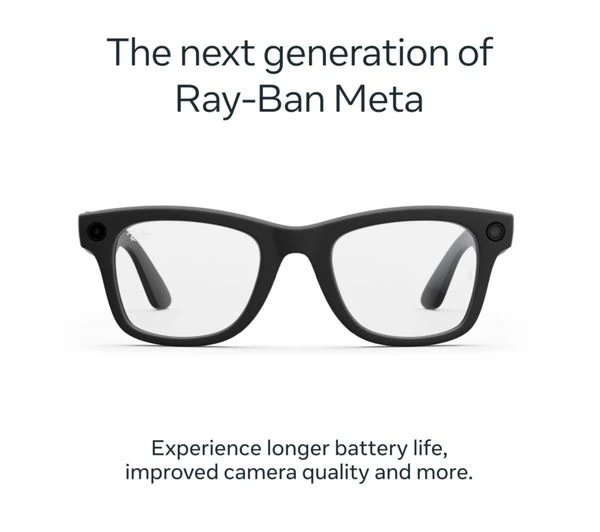 RAY-BAN Meta Wayfarer (Gen 2) Glasses - Matte Black with Clear Lenses - Pristine - Image 2